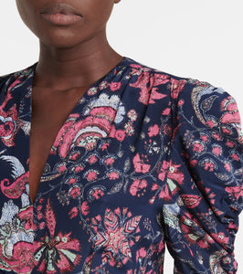 Isabel Marant Celina floral stretch-silk minidress