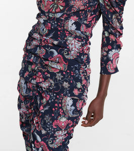 Isabel Marant Celina floral stretch-silk minidress