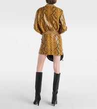Isabel Marant Cerem snake-effect leather bomber jacket