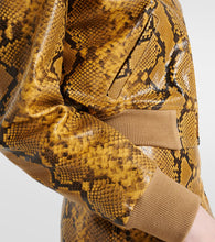 Isabel Marant Cerem snake-effect leather bomber jacket