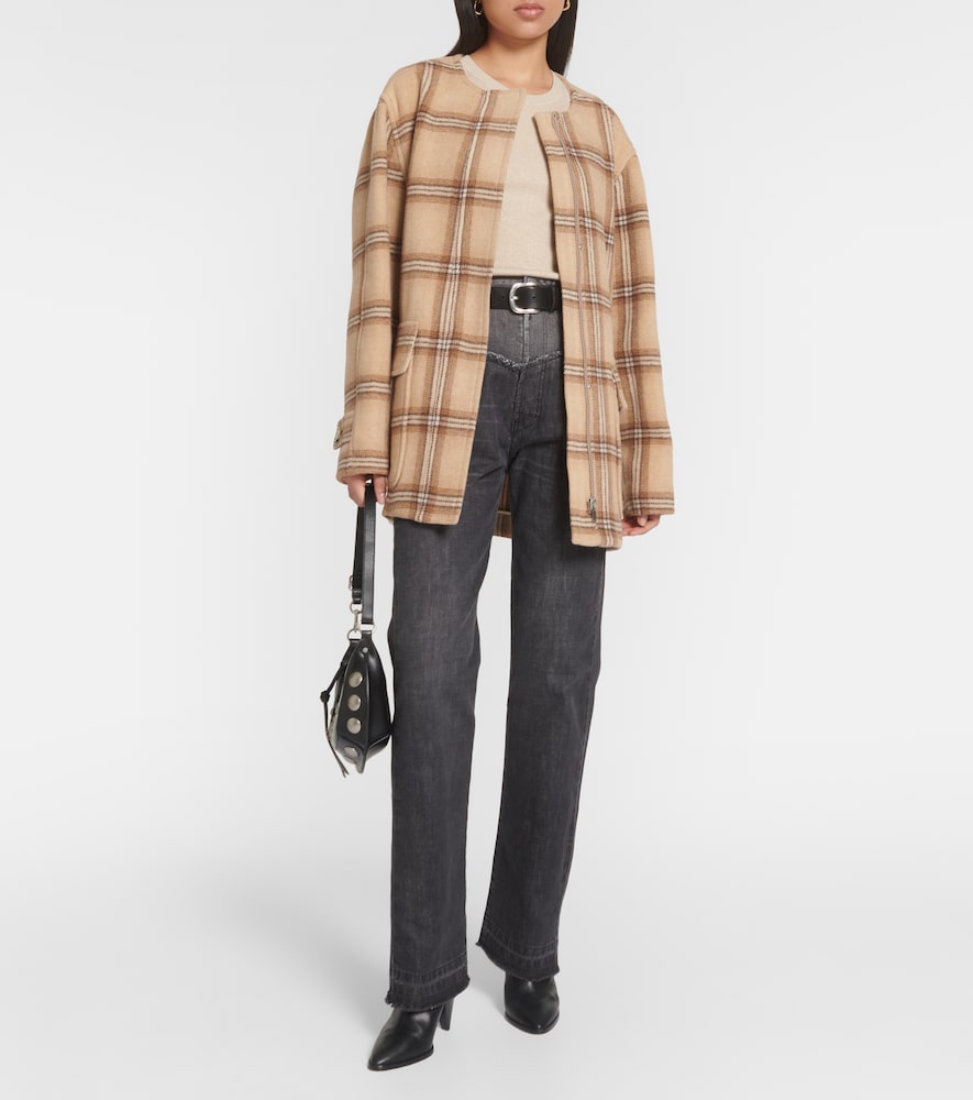 Isabel Marant Checked wool blend coat