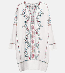 Isabel Marant Chemsi embroidered cotton minidress