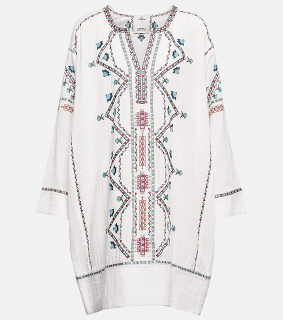 Isabel Marant Chemsi embroidered cotton minidress