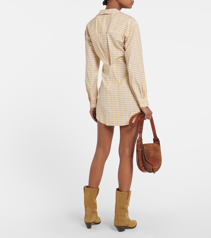 Isabel Marant Coral checked cotton and silk minidress