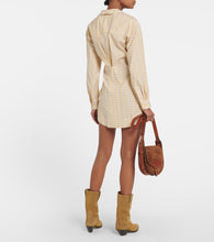 Isabel Marant Coral checked cotton and silk minidress