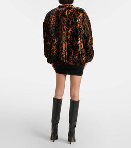 Isabel Marant Delima leopard-print bomber jacket