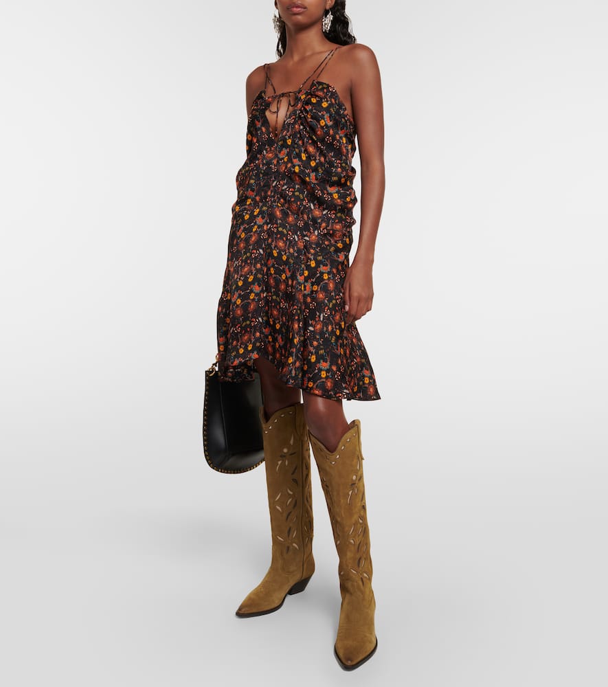 Isabel Marant Denvee suede knee-high cowboy boots