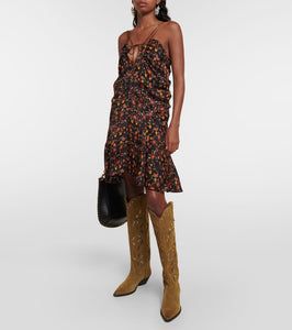 Isabel Marant Denvee suede knee-high cowboy boots