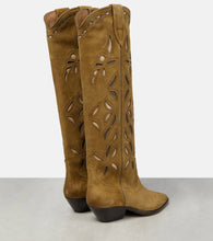 Isabel Marant Denvee suede knee-high cowboy boots