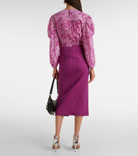 Isabel Marant Dixina linen-blend midi skirt