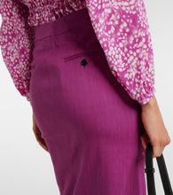 Isabel Marant Dixina linen-blend midi skirt