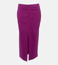 Isabel Marant Dixina linen-blend midi skirt - Isabel Marant Dixina 亚麻混纺中长裙