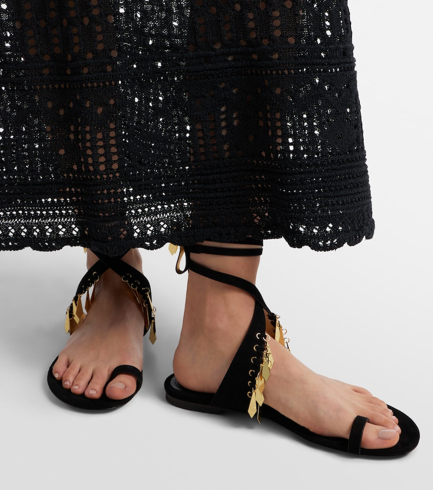 Isabel Marant Dreena embellished suede sandals