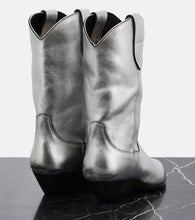 Isabel Marant Duerto metallic leather cowboy boots