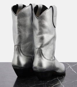 Isabel Marant Duerto metallic leather cowboy boots