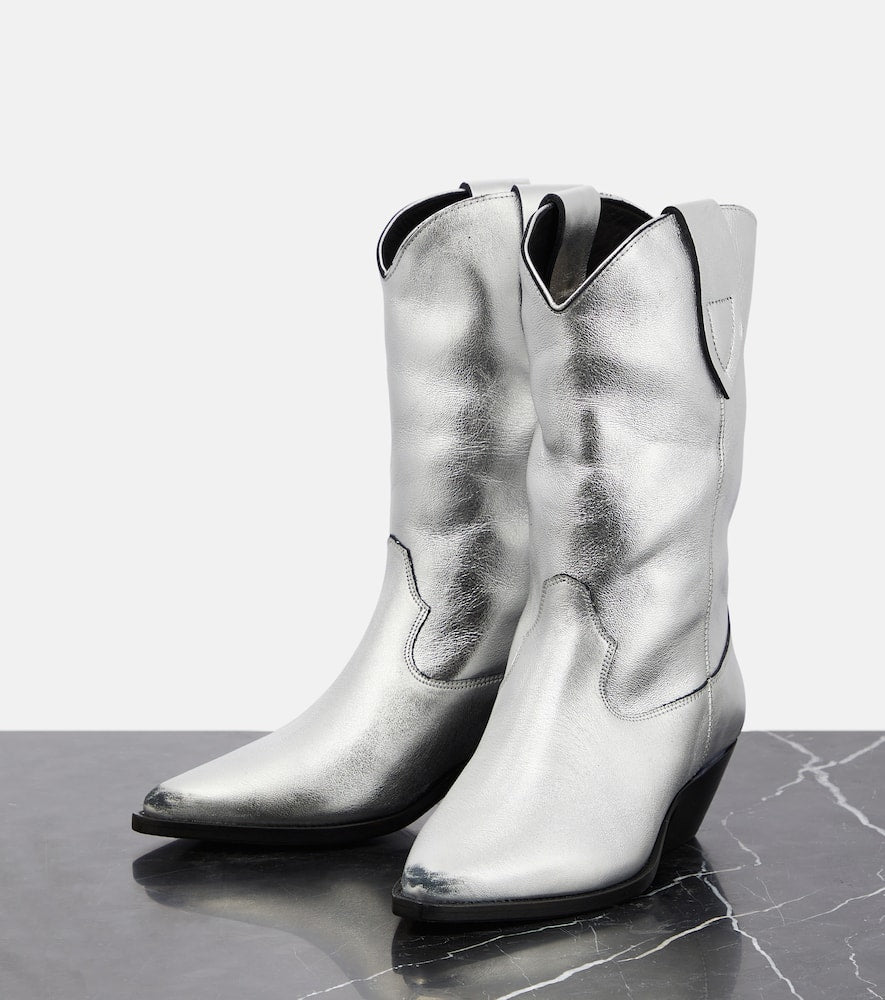 Isabel Marant Duerto metallic leather cowboy boots