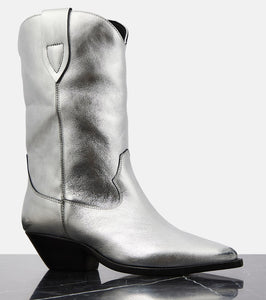 Isabel Marant Duerto metallic leather cowboy boots