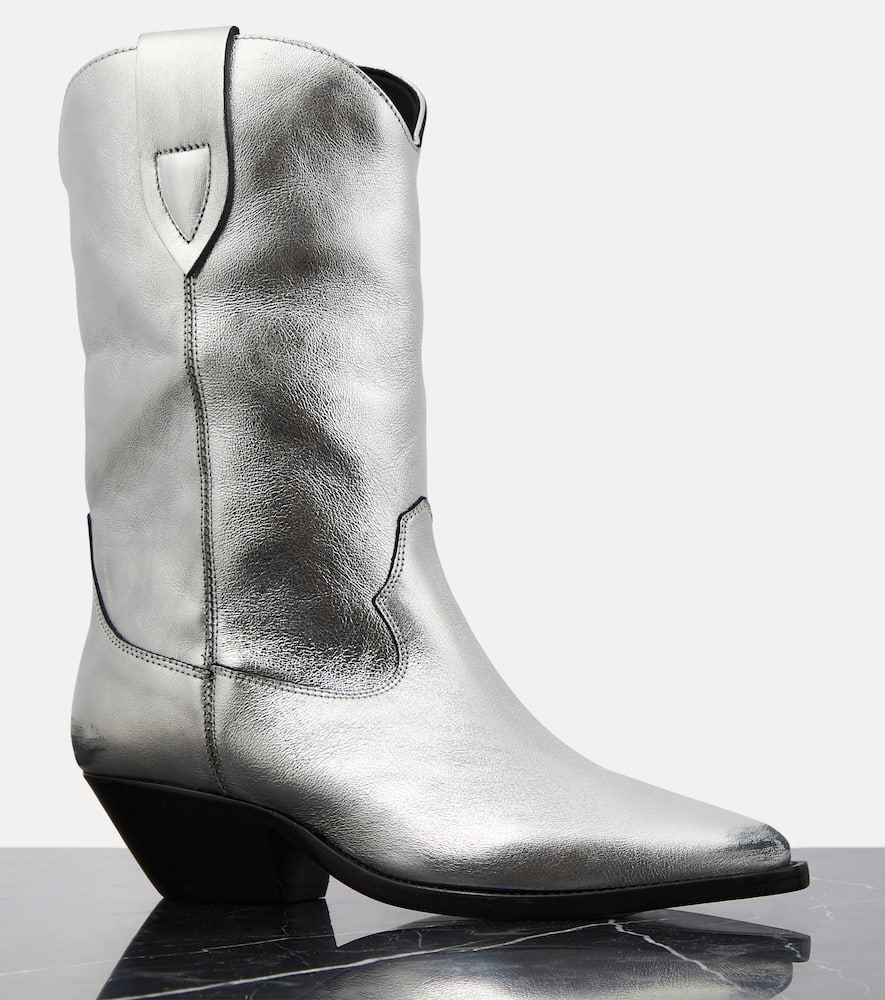 Isabel Marant Duerto metallic leather cowboy boots