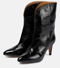 Isabel Marant Dytho crinkled leather ankle boots