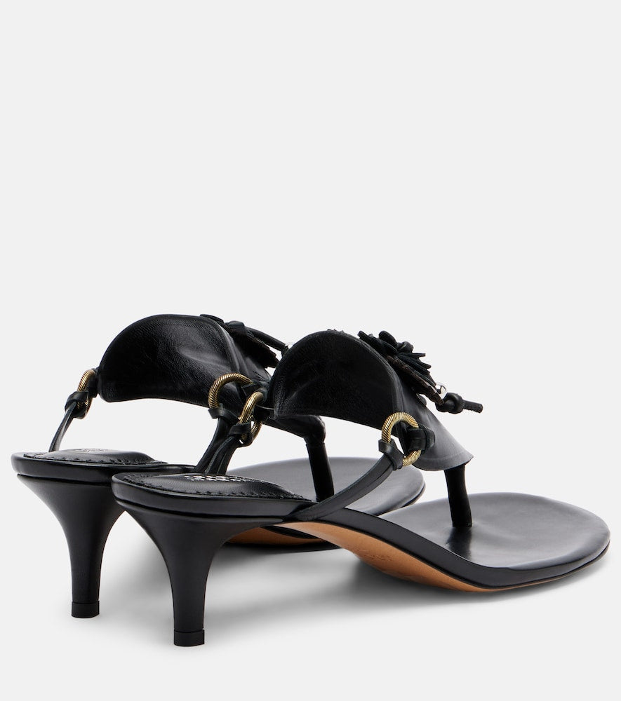 Isabel Marant Ekyne embellished leather thong sandals