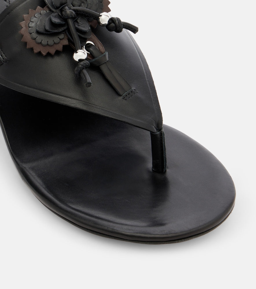 Isabel Marant Ekyne embellished leather thong sandals