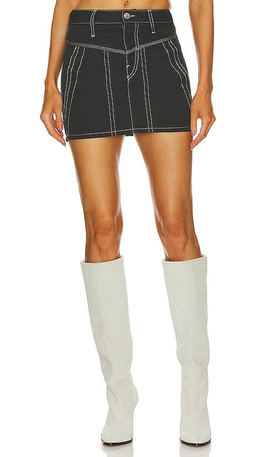 Isabel Marant Etoile Dilda Skirt in Black - Isabel Marant Etoile Jupe Dilda en Noir - Isabel Marant Etoile Dilda 黑色半身裙 - Isabel Marant Etoile Dilda Rock in Schwarz - Isabel Marant Etoile 딜다 스커트블랙 색상 - Gonna Isabel Marant Etoile Dilda in nero