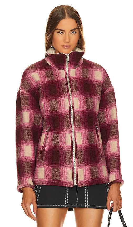 Isabel Marant Etoile Giovany Blanket Coat in Fuchsia