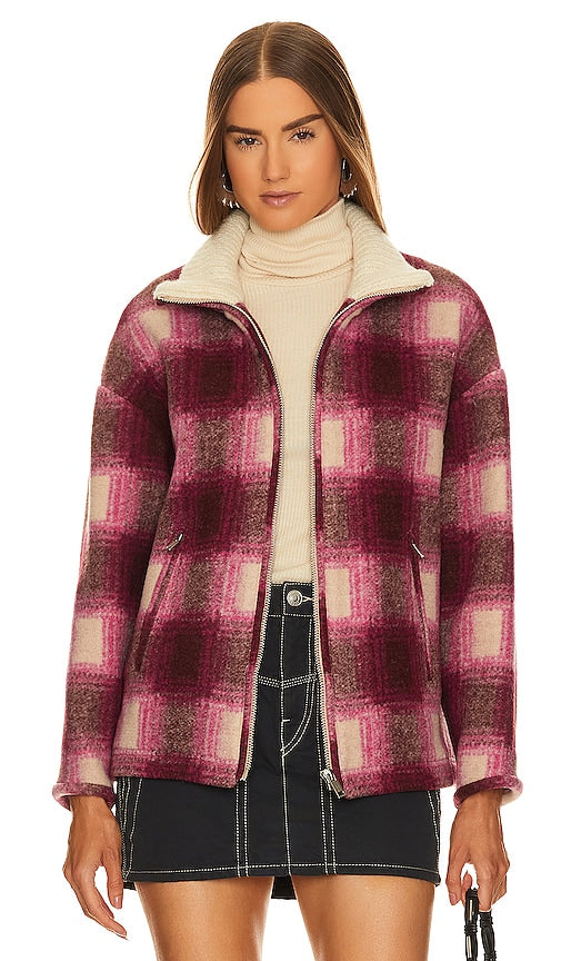 Isabel Marant Etoile Giovany Blanket Coat in Fuchsia - Isabel Marant Etoile Manteau couverture Giovany en fuchsia - Isabel Marant Etoile Giovany 紫红色毛毯大衣 - Isabel Marant Etoile Giovany Deckenmantel in Fuchsia - Isabel Marant Etoile Giovany 블랭킷 코트, 퓨시아 소재 - Cappotto coperta Isabel Marant Etoile Giovany in fucsia
