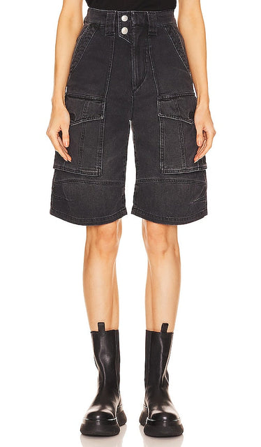 Isabel Marant Etoile Hortens Short in Black - Isabel Marant Etoile Short Hortens en Noir - Isabel Marant Etoile Hortens 黑色短裤 - Isabel Marant Etoile Hortens Short in Schwarz - Isabel Marant Etoile Hortens 블랙 쇼츠 - Isabel Marant Etoile Hortens corto in nero