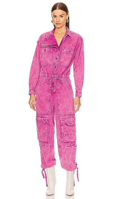 Isabel Marant Etoile Idany Jumpsuit in Pink - Isabel Marant Etoile Combinaison Idany en rose - Isabel Marant Etoile Idany 粉色连身裤 - Isabel Marant Etoile Idany Overall in Rosa - Isabel Marant Etoile Idany 점프수트 핑크 색상 - Tuta Isabel Marant Etoile Idany in rosa