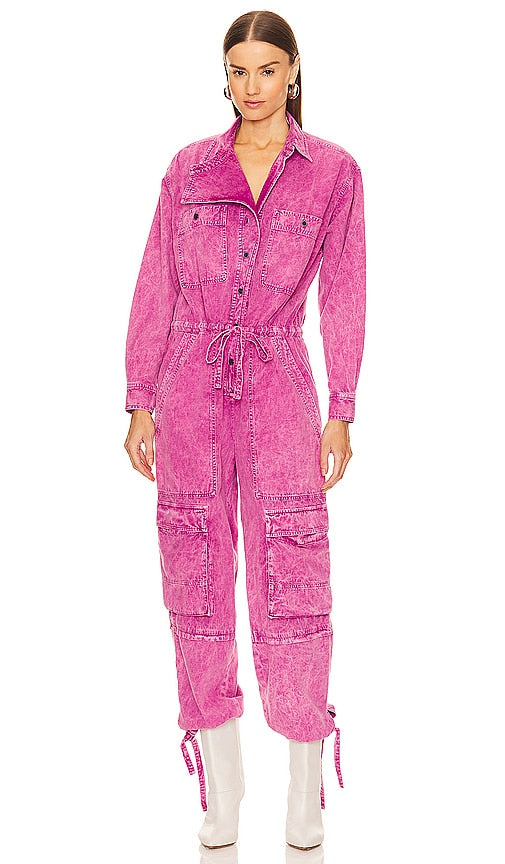 Isabel Marant Etoile Idany Jumpsuit in Pink - Isabel Marant Etoile Combinaison Idany en rose - Isabel Marant Etoile Idany 粉色连身裤 - Isabel Marant Etoile Idany Overall in Rosa - Isabel Marant Etoile Idany 점프수트 핑크 색상 - Tuta Isabel Marant Etoile Idany in rosa