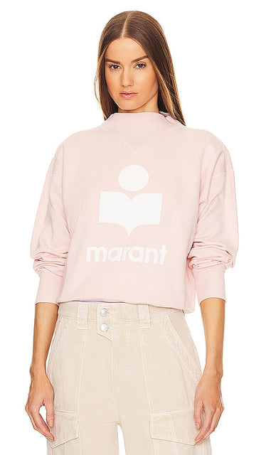 Isabel Marant Etoile Moby Sweatshirt in Rose - Isabel Marant Etoile Sweat Moby en Rose - Isabel Marant Etoile Moby 玫瑰色运动衫 - Isabel Marant Etoile Moby Sweatshirt in Rose - Isabel Marant Etoile 모비 스웨트셔츠 로즈 색상 - Felpa Isabel Marant Etoile Moby in rosa