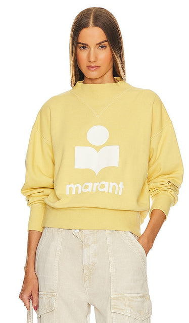 Isabel Marant Etoile Moby Sweatshirt in Yellow - Isabel Marant Etoile Sweat Moby en jaune - Isabel Marant Etoile Moby 黄色运动衫 - Isabel Marant Etoile Moby Sweatshirt in Gelb - Isabel Marant Etoile 모비 스웨트셔츠 옐로우 색상 - Felpa Isabel Marant Etoile Moby in giallo