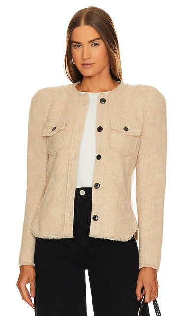 Isabel Marant Etoile Nelly Jacket in Cream - Isabel Marant Etoile Veste Nelly en Crème - Isabel Marant Etoile Nelly 奶油色夹克 - Isabel Marant Etoile Nelly Jacke in Creme - Isabel Marant Etoile 넬리 재킷크림 색상 - Giacca Isabel Marant Etoile Nelly color crema