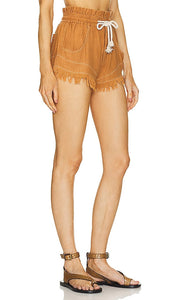 Isabel Marant Etoile Talapiz Short in Brown