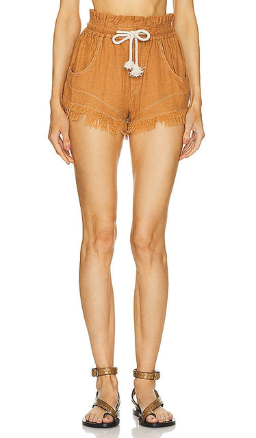 Isabel Marant Etoile Talapiz Short in Brown - Isabel Marant Etoile Short Talapiz en Marron - Isabel Marant Etoile Talapiz 棕色短裤 - Isabel Marant Etoile Talapiz Short in Braun - Isabel Marant Etoile Talapiz 쇼츠 브라운 색상 - Isabel Marant Etoile Talapiz Short in marrone