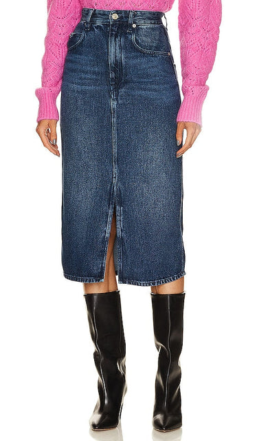 Isabel Marant Etoile Tilauria Skirt in Blue - Jupe Tilauria Isabel Marant Etoile en bleu - Isabel Marant Etoile Tilauria 蓝色半身裙 - Isabel Marant Etoile Tilauria Rock in Blau - Isabel Marant Etoile 틸로리아 스커트블루 색상 - Gonna Isabel Marant Etoile Tilauria in blu