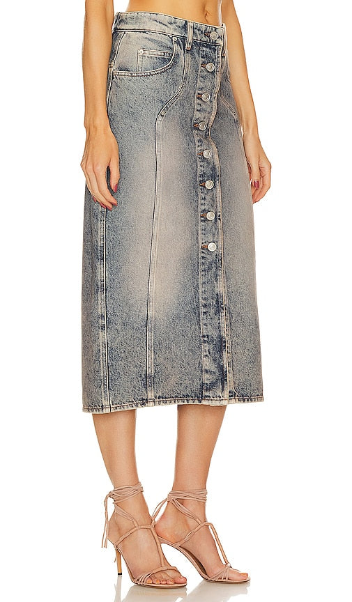 Isabel Marant Etoile Vandy Skirt in Denim-Medium