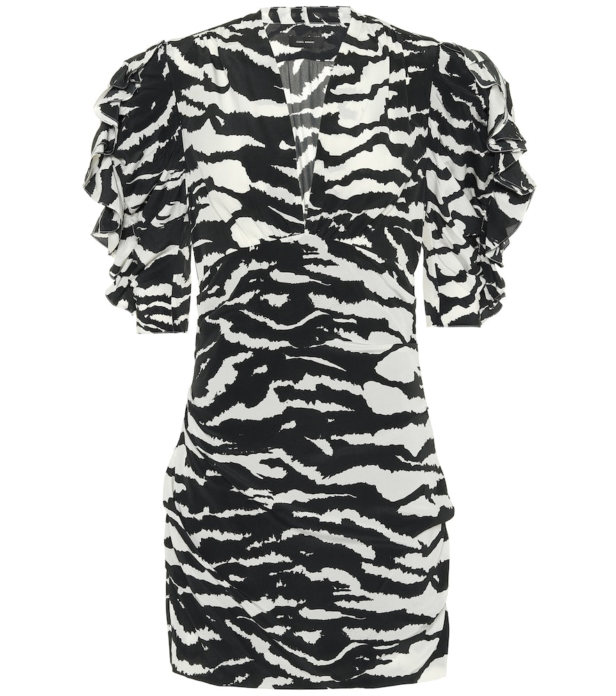 Isabel Marant Farah animal-print minidress. Isabel Marant Farah 动物纹迷你连衣裙