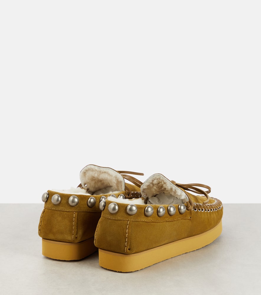 Isabel Marant Forley shearling-lined suede moccasins
