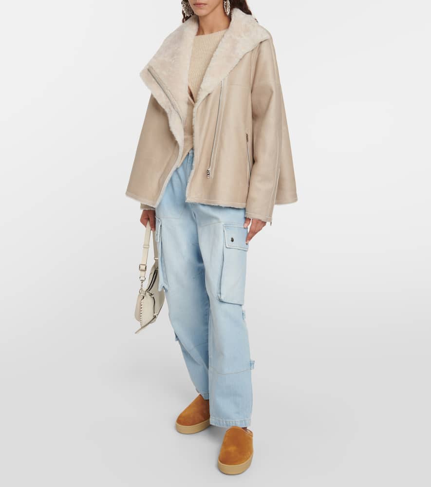 Isabel Marant Fozee shearling-lined suede slippers