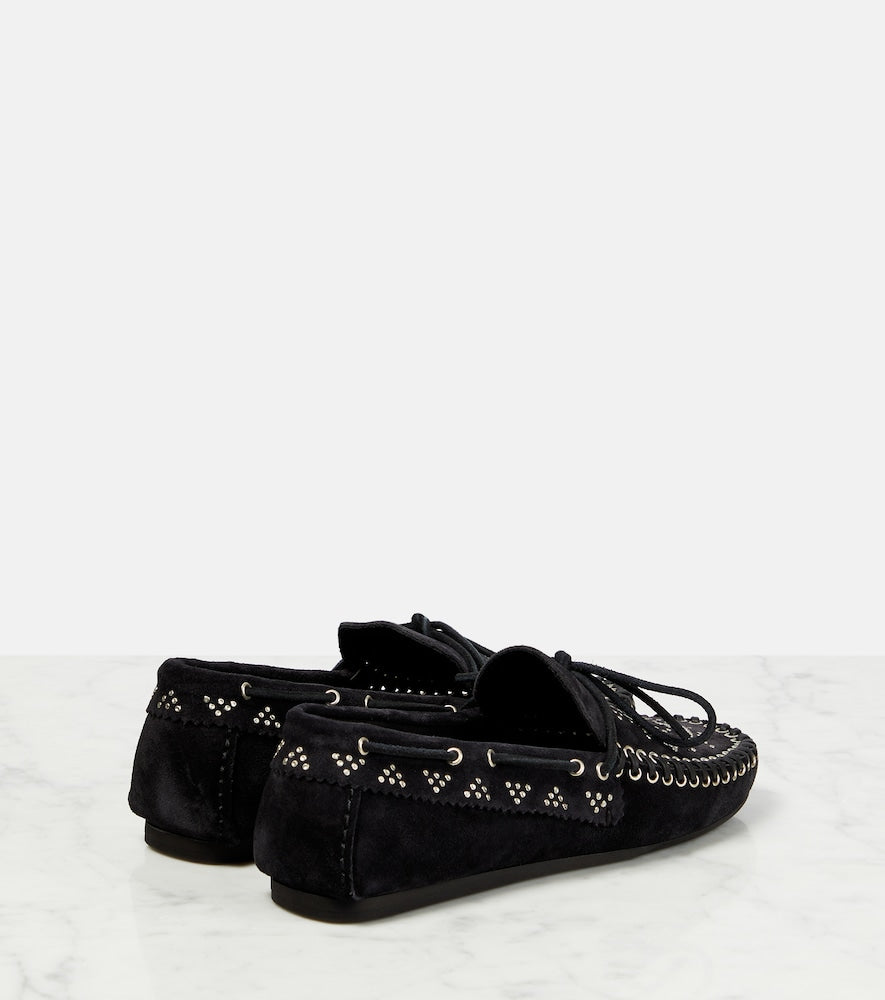 Isabel Marant Freen embellished suede moccasins