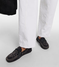Isabel Marant Freen embellished suede moccasins