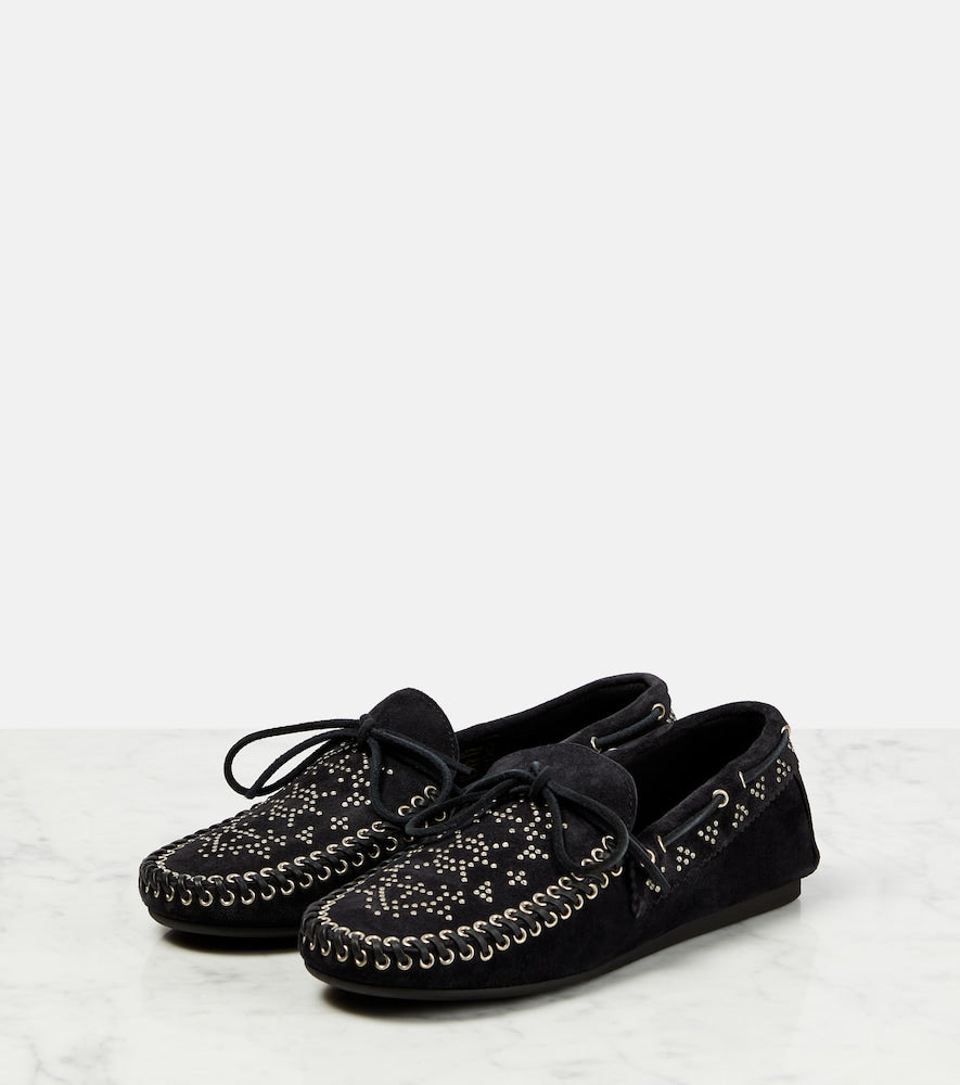 Isabel Marant Freen embellished suede moccasins