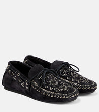 Isabel Marant Freen embellished suede moccasins - Isabel Marant Freen 缀饰绒面革软皮鞋