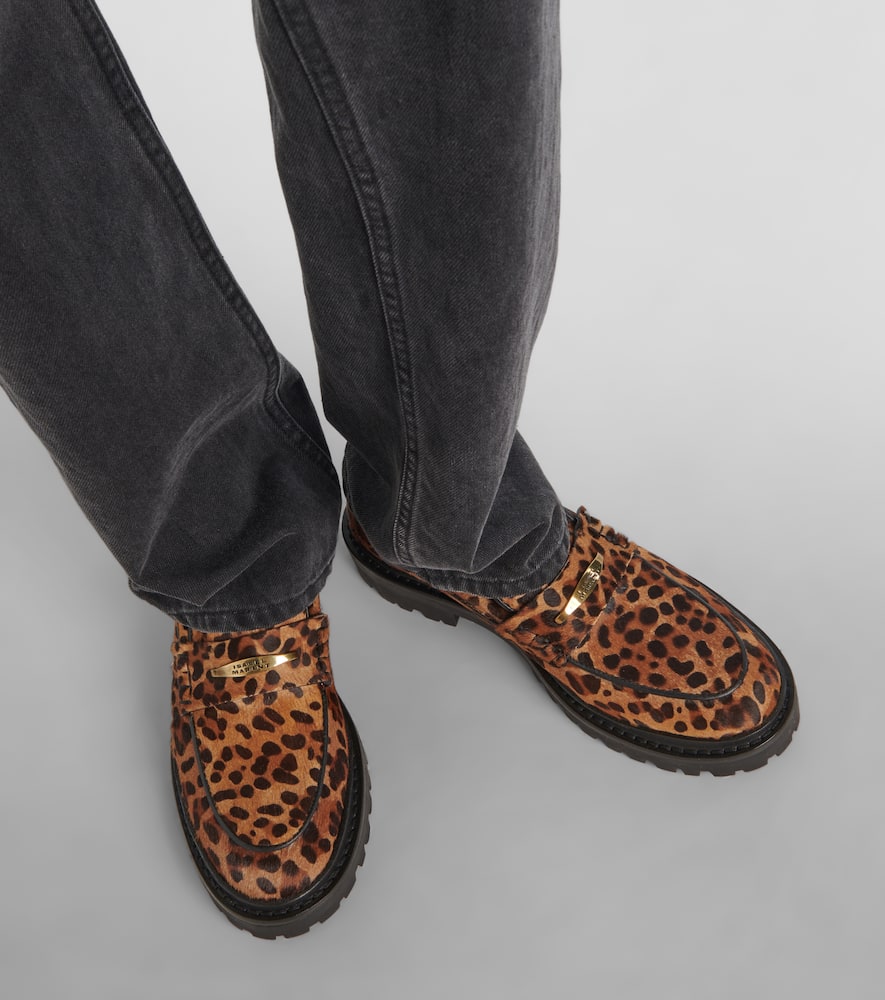 Isabel Marant Frezza leopard-print calf hair loafers