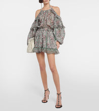 Isabel Marant Gabinia printed cotton and silk minidress
