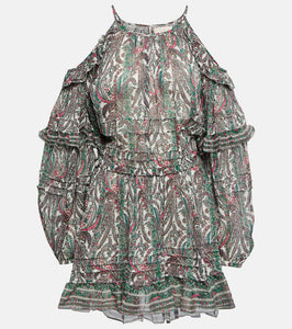 Isabel Marant Gabinia printed cotton and silk minidress