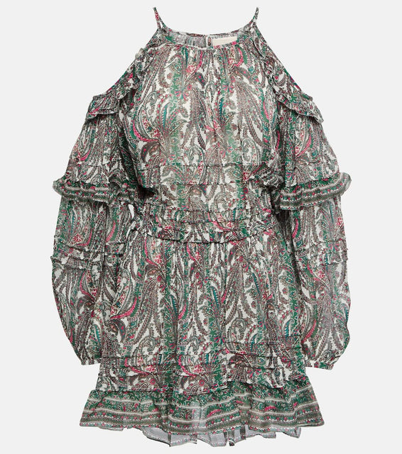 Isabel Marant Gabinia printed cotton and silk minidress