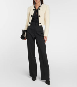 Isabel Marant Gradilia leather-trimmed wool jacket